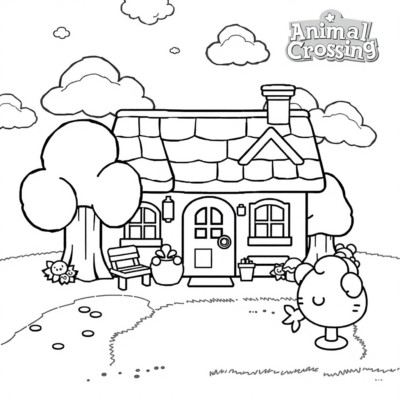 Coloring Book: Animal Crossing – Designing Your Dream Home