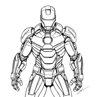 Coloring Book: Avengers – Iron Man in Armor