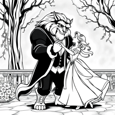 Coloring Book: Bella Dances with the Beast
