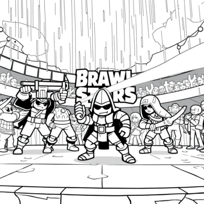 Coloring Book: Brawl Stars – Battle on the Rainy Arena