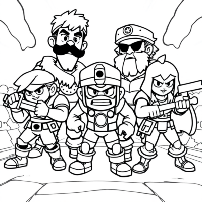 Coloring Book: Brawl Stars – Team Battle