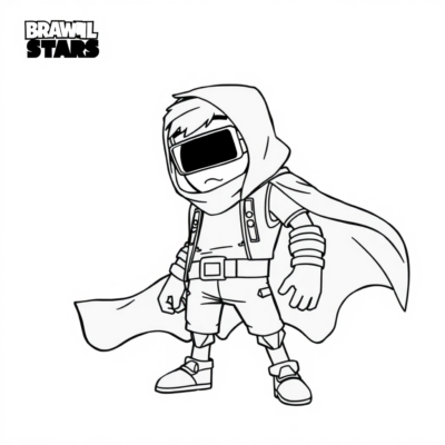 Coloring Book: Brawl Stars – Leon in Invisibility Mode