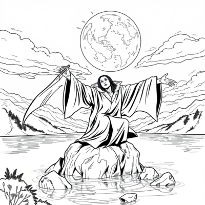 Coloring Book: Dementor by the Lake
