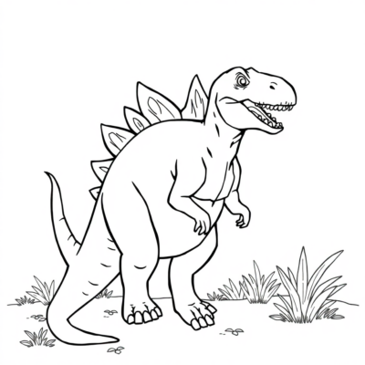 Coloring Book: Dinosaur – Spiked Tail Dinosaur