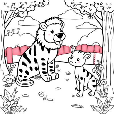 Coloring Book: For Children Aged 4-5 – Animals Teach Letters