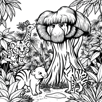 Coloring Book: For Older Children – Jungle Expedition