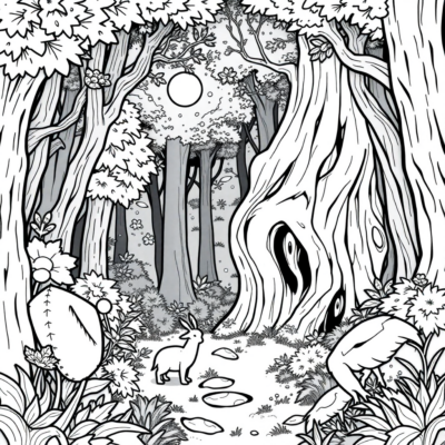 Coloring Book: For Older Children – Adventure Game in the Magic Forest