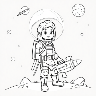 Coloring Book: For Older Children – Adventure in Space