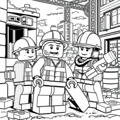 Coloring Book: LEGO City Crew at the Construction Site