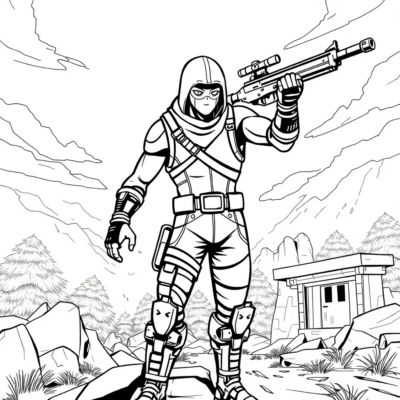 Coloring Book: Fortnite – Arena Battle in Solo Mode