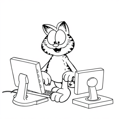 Coloring Book: Garfield – Garfield Plays Video Games