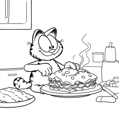 Coloring Book: Garfield – Jon Prepares Lasagna