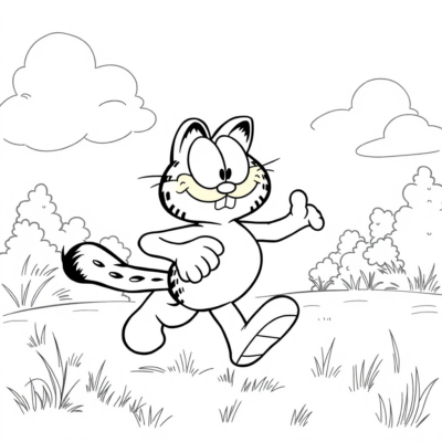 Coloring Book: Garfield – Odie Runs Around Garfield