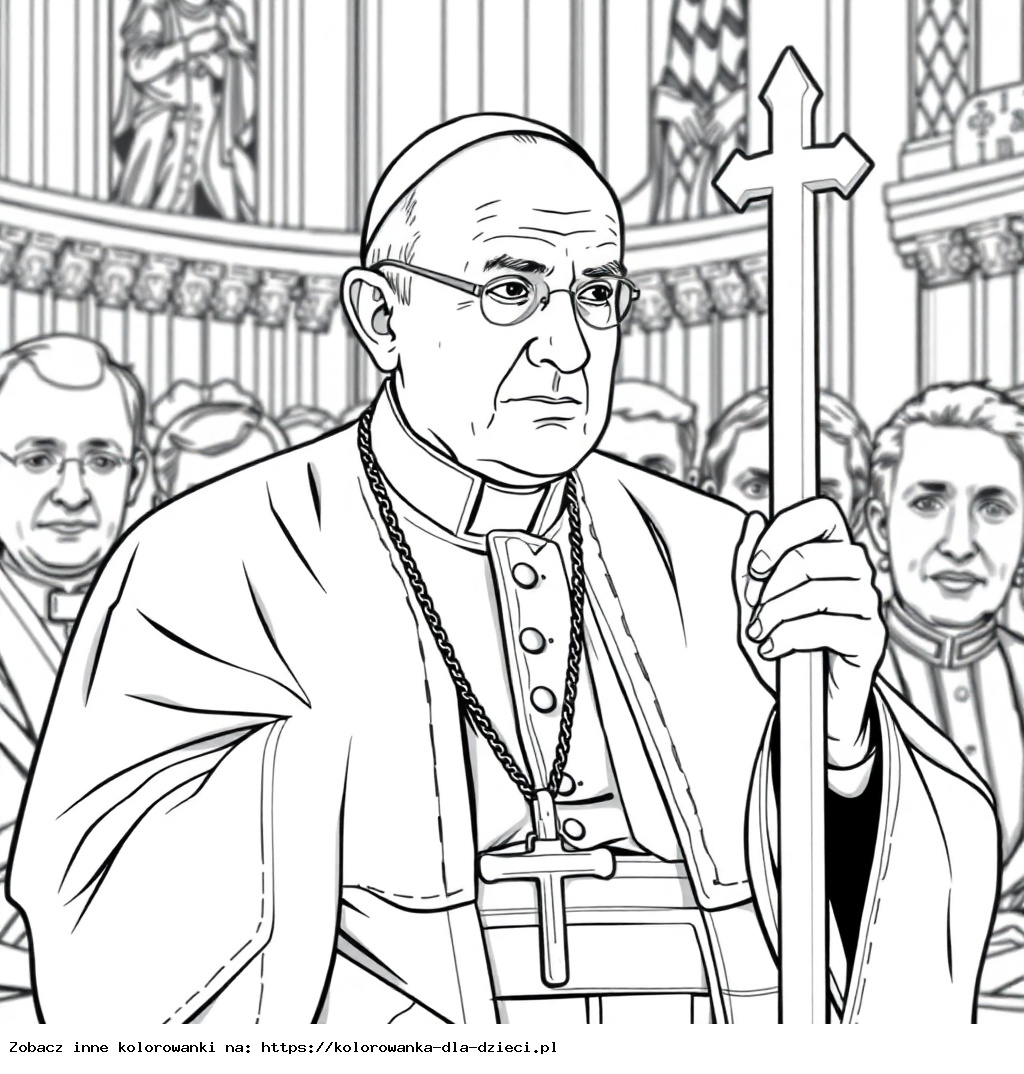 Coloring Book: Pope John Paul II – Pope John Paul II during a papal audience