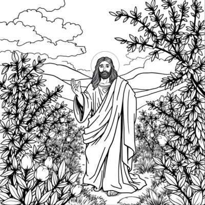 Coloring Book: Jesus – Jesus in the Garden of Gethsemane