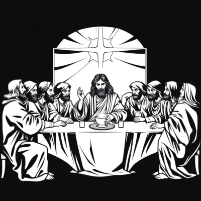 Coloring Book: Jesus – The Last Supper with the Apostles