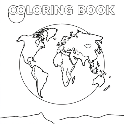Coloring Book: Continents Coloring Pages for Kids