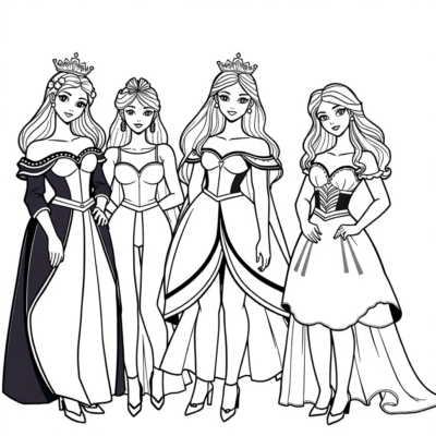 Coloring Book: Modern Princesses
