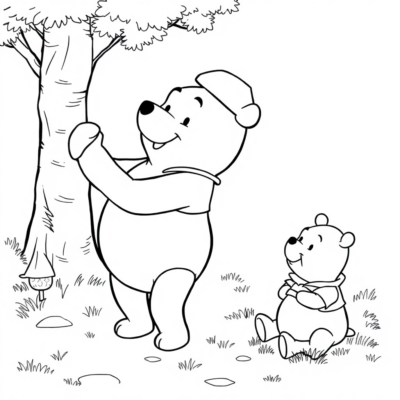 Coloring Book: Winnie the Pooh – Pooh is Looking for Honey