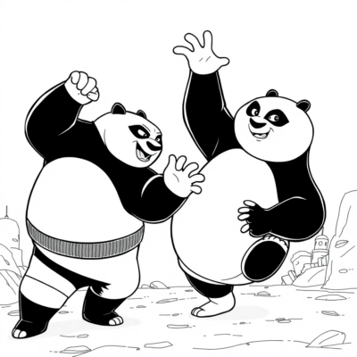 Coloring Book: Kung Fu Panda – Po Fights Tai Lung