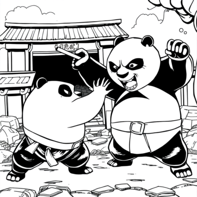 Coloring Book: Kung Fu Panda – Po Fights the Kung Fu Master