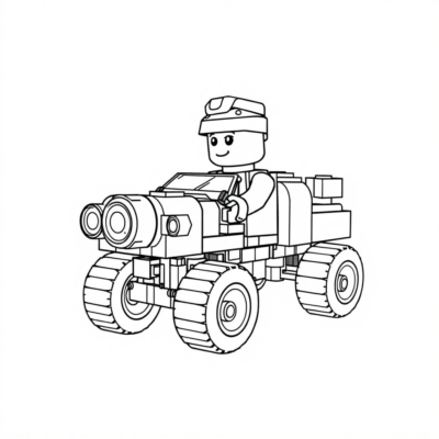 Coloring Book: Lego Worlds – Unique Brick Vehicles