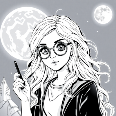 Coloring Book: Luna Lovegood with Spectrespecs