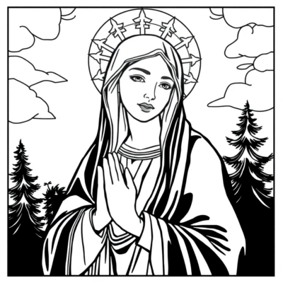 Coloring Book: Mary – Image of Our Lady of Czestochowa