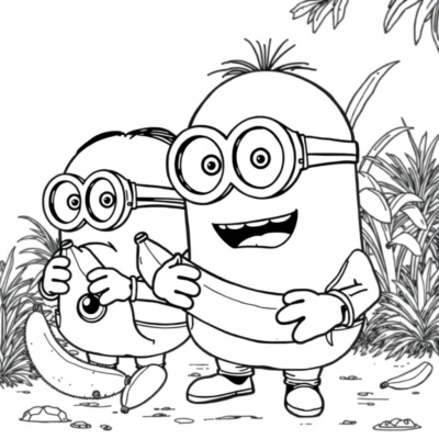 Coloring Book: Minions – Minions Steal Bananas