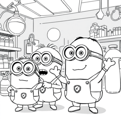 Coloring Book: Minions – Minions Celebrate in the Laboratory