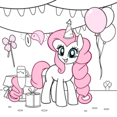 Coloring Book: My Little Pony – Pinkie Pie Organizes a Party