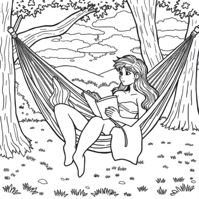Hammock Reading: Cozy Coloring Moments