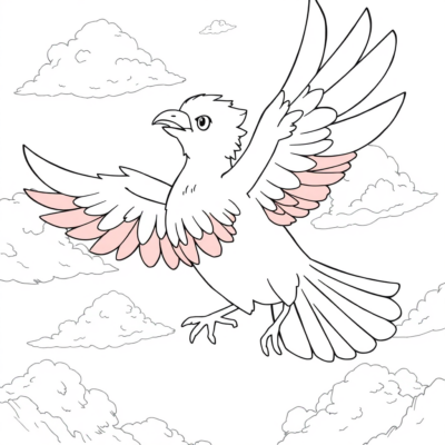 Coloring Book: POKÉMONS – Pidgeotto Patrols the Sky