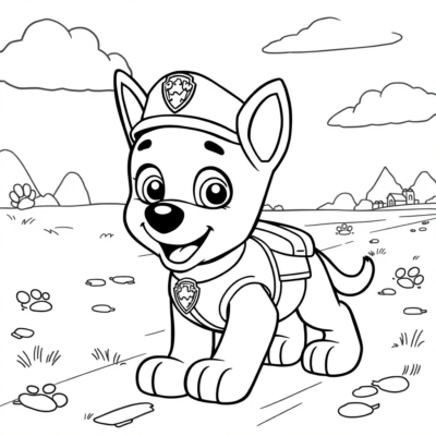 Coloring Book: PAW PATROL: Chase Tracks Paw Prints