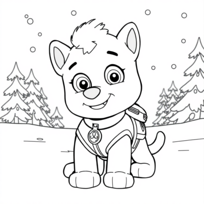 Coloring Book: PAW PATROL: Everest Saves in the Snow