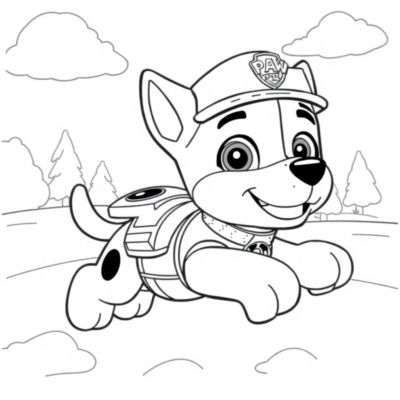 Coloring Book: PAW PATROL: Marshall Sliding on Foam