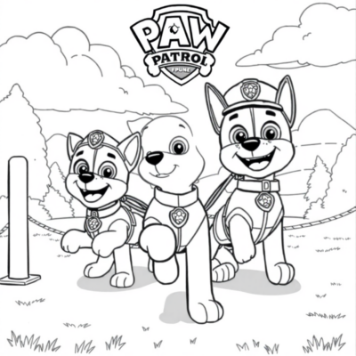 Coloring Book: PAW PATROL: Pups Training on the Obstacle Course