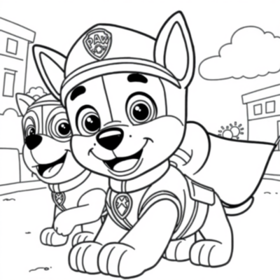 Coloring Book: PAW PATROL: Pups in Superhero Outfits