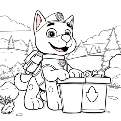 Coloring Book: PAW PATROL: Rocky Collects Recycling
