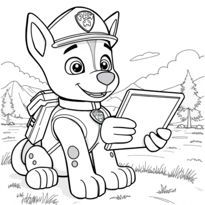 Coloring Book: PAW PATROL: Ryder with Tablet Commands the Action