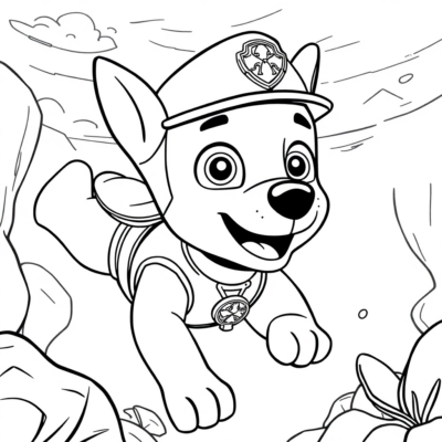 Coloring Book: PAW PATROL: Zuma Dives into the Bay