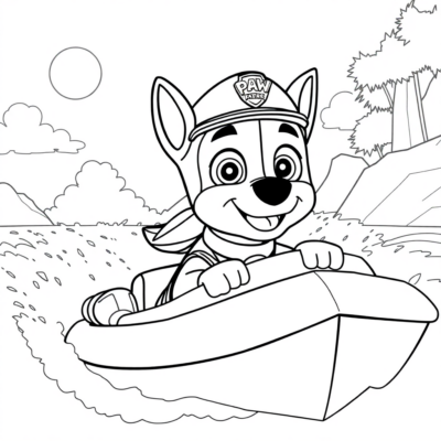 Coloring Book: PAW PATROL: Zuma Goes Boating