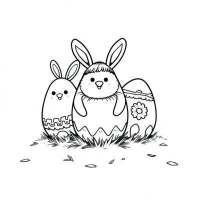 Coloring Book: Folk-Style Easter Eggs