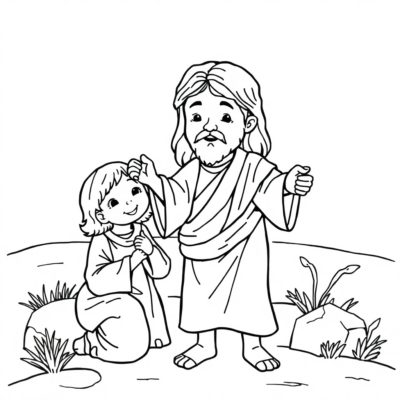 Jesus and Friends: A Kids’ Religious Coloring Book