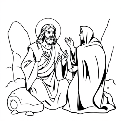 Coloring Book: Religion – Jesus Healing the Sick