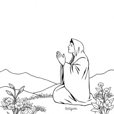 Coloring Book: Religion – Prayer for Peace in the World