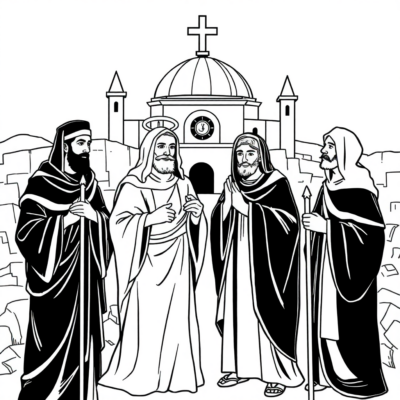 Coloring Book: Religion – Pilgrimage to the Holy Land