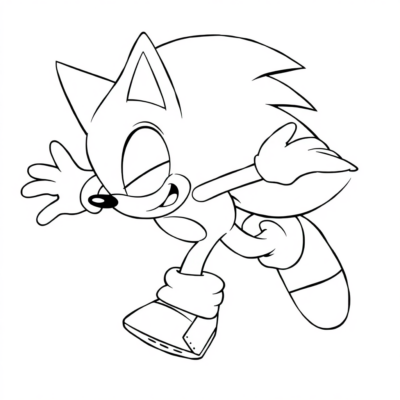 Coloring Book: Sonic – Tails in the Air