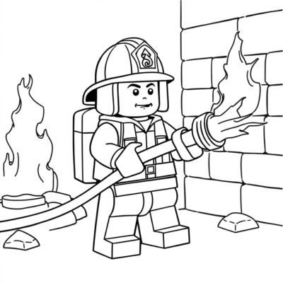LEGO Firefighter Coloring Book