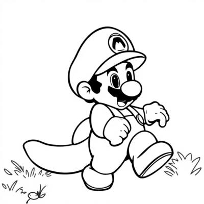 Coloring Book: Super Mario – Mario in Tanooki Suit